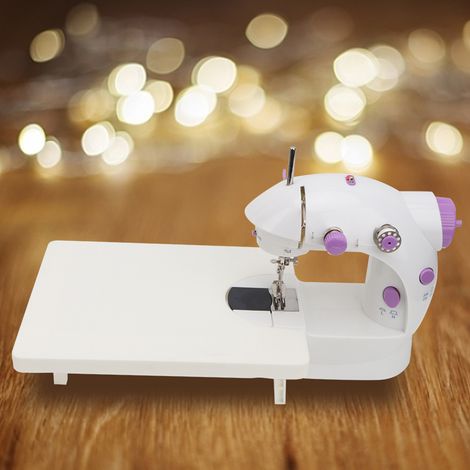 Machine à Coudre Portable Mini avec Pieds Amovibles et Table d'Extension (Alimentation 100-240V) (1/5)