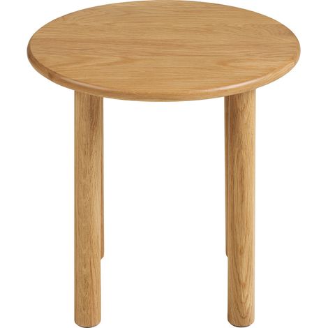 Tavolino da appoggio Jena in rovere massello naturale ø40x40 cm