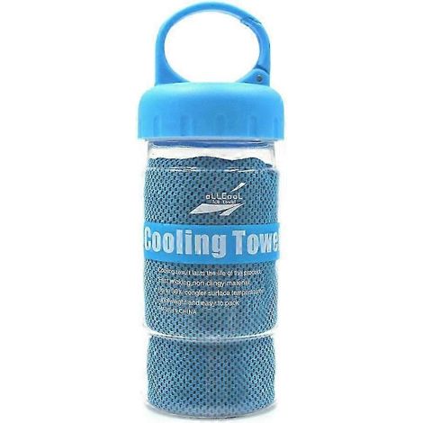 (Style D) Serviette rafraîchissante de sport avec bouteille intégrée, serviette rafraîchissante et durable pour un soulagement instantané de la chaleur, réutilisable. (1/5)