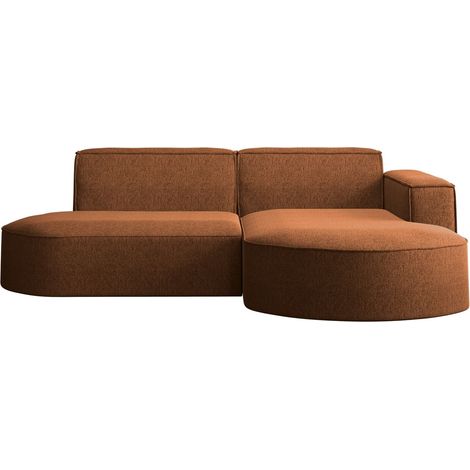Ecksofa, Sofa L form, Couch L form MODENA L STUDIO stoff Neve Ziegel Rechts (1/5)