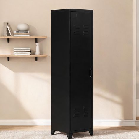Armoire de rangement métal industriel 3 étagères 43 x 50 x 180 cm (1/5)