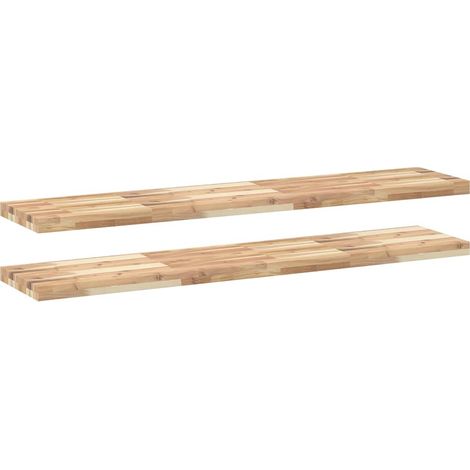 Maison Exclusive - Schweberegale 2 Stk. 160x30x4 cm Massivholz Ak