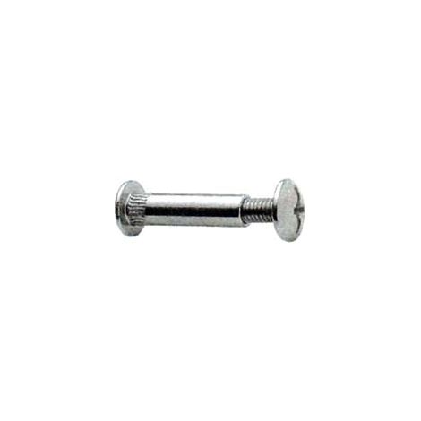 VITI DI GIUNZIONE PER MOBILI IN ACCIAIO NICHELATO- - ø mm.8x38h. - testa ø mm.14 - vite ø.mm.6x13 MA - 200 pezzi
