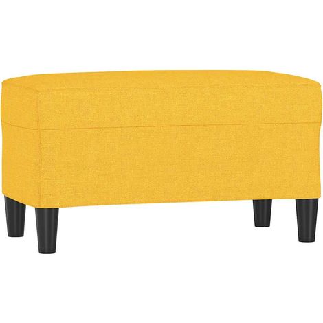 Banco de tela amarillo 70x35x41 cm vidaXL