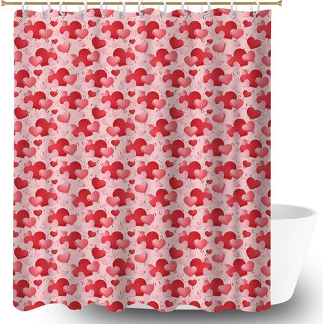 Rideau de bain 180x180 fluide polyester pour salle de bain pour personne à mobilité réduite (1/5)