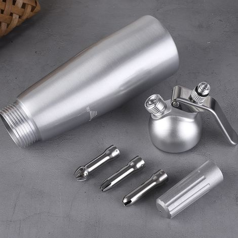 Pistolet à crème en aluminium Bouteille siphonnée pour fouet à crème - 500ml, 1pc (1/4)