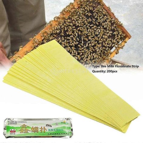 Bande anti-acariens Varroa Pro Apiculture Fluvalinate, 200 pièces, fournitures (1/5)