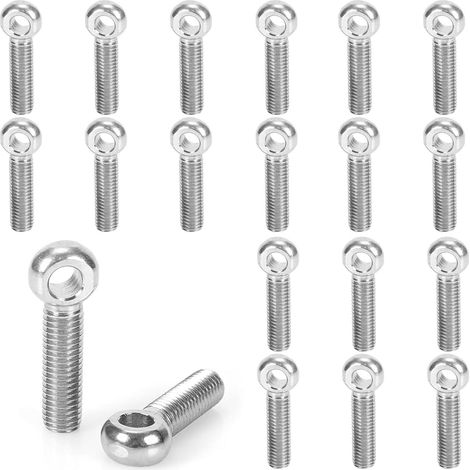 Lot de 20 boulons à œil de poisson - M8 x 40 mm - En acier inoxydable 304 (1/5)