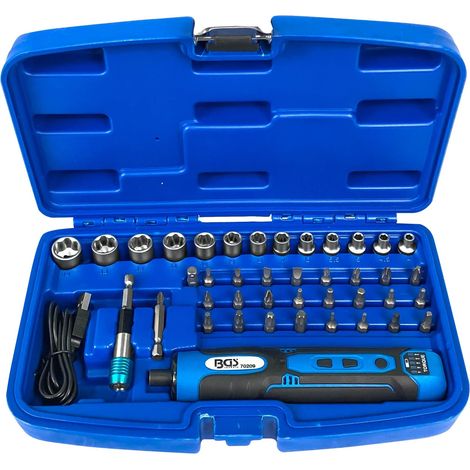 BGS Avvitatore a batteria incl. set di bit e bussole 41pz. - 70209