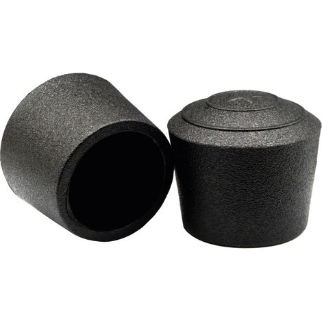 Lot de 10 supports de pieds antidérapants - Caoutchouc - Diam 2.5 cm - Noir - Vivezen (1/5)