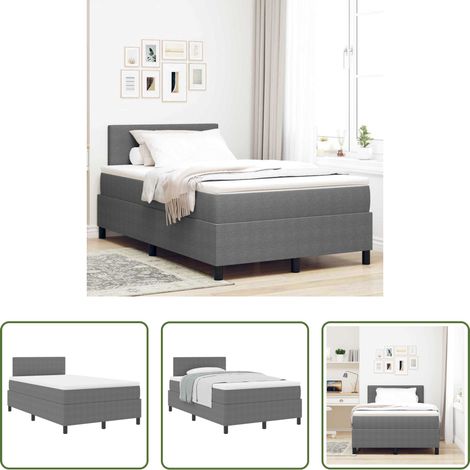 Matelas à ressorts ensachés - Lit à ressorts Gris clair et blanc 120 x 190 cm (1/5)