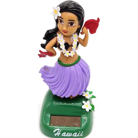 Danseuse Hawaïenne Figurine Solaire Animée, Poupée Hula Dansante pour Rebord de Fenêtre, Tableau de Bord, Bureau, Auto, Décoration Ethnique avec Balancement, Idée Cadeau Exotique (1/5)