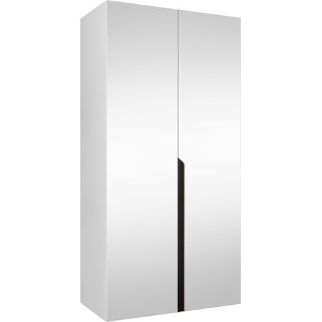 Armario Hartford 589, Blanco, 202x100x52cm, Puertas de armario: Con bisagras, Número de estantes: 0 (1/5)