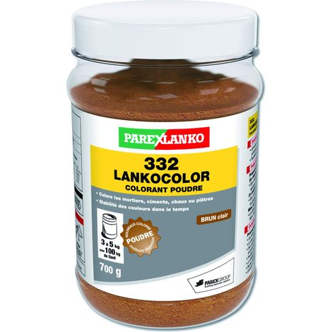 Parexlanko, 332 LankoColor, colorante in polvere per malte, cementi, calce o gesso, marrone chiaro, 700 g