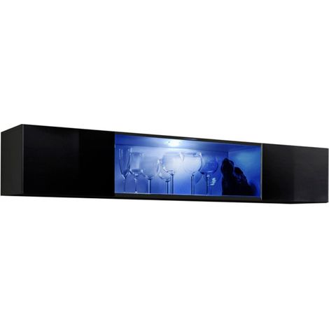 Bloc Mural Design LED "Fly I3" 160cm Noir (1/2)