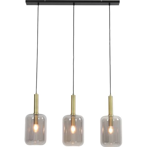 Suspension 3 Lampes Lekar En Verre chromé (1/5)