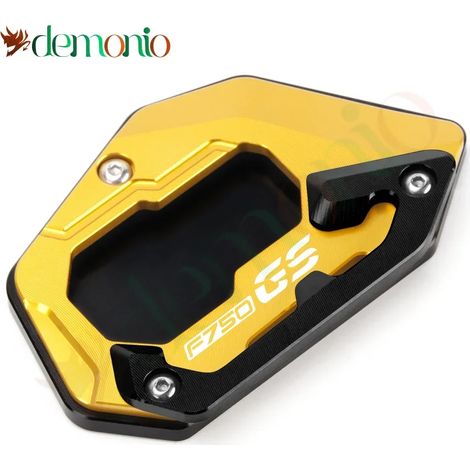 (F750GS Gdbk) Compatible avec BMW F750 GS F 750 GS f 750gs F750GS - Plaque de support en aluminium pour béquille latérale/pied élargie - Maxpower (1/4)