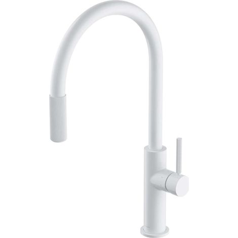 OMNIRES Switch - Rubinetto per lavello con beccuccio estraibile e funzione di filtraggio, bianco opaco SW9059WM (1/3)