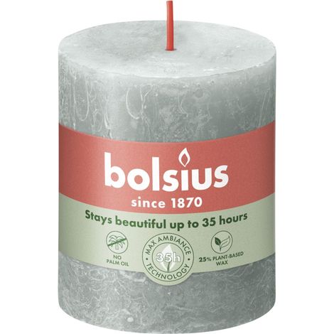 Bolsius Rustik Stumpenkerze 80/68 mm Jade Grün