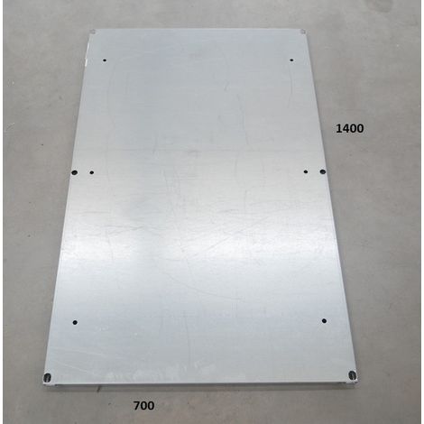 Platine métallique pleine 1400x700mm acier galvanisé pour coffret 1500x800mm PLOMBIERES