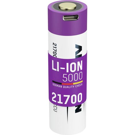 Ansmann Li-Ion Akku 21700 5000 mAh mit USB Typ-C Ladebuchse Pile rechargeable LR6 (AA) Li-Ion 4900 mAh 3.6 V 1 pc(s) W979523 (1/5)