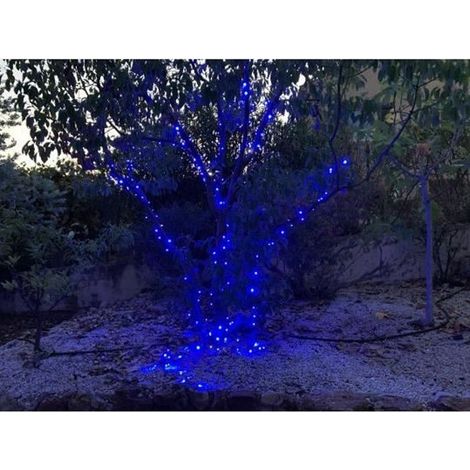17 m guirlande lumineuse, LED bleues et blanches clignotantes, étanche IP44, pour extérieur et intérieur, décoration de Noël