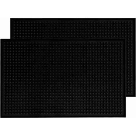 Tapis de drainage PVC noir épais résistant à la chaleur et au froid pour cuisine - Lot de 2 (1/5)