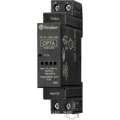 Finder 78.12.1.230.2482 Hutschienen-Netzteil (DIN-Rail) 24 V/DC 0.63 A 12 W Inhalt 1 St.
