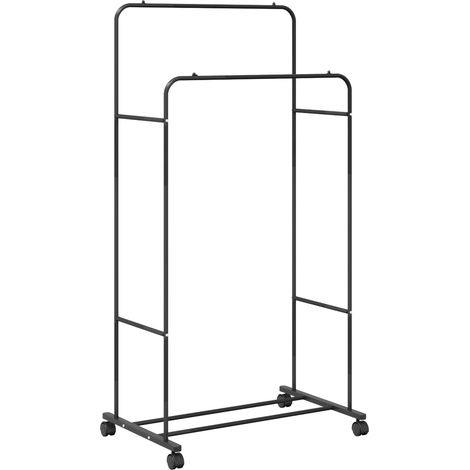 Kleiderständer Uni Schwarz 80 x 53 x 156 cm vidaXL