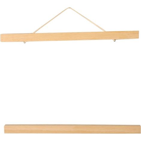 Affiche Cintre Moderne Magnétique en Bois Cadre Photo DIY Affiche Défilement Imprime Oeuvre Cintre Bois Blanc(30cm) (1/5)