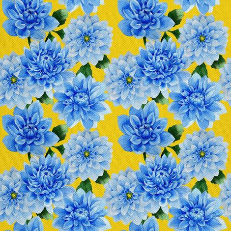 Telas decorativas para exteriores Oxford - motivo dalia azul (1/5)