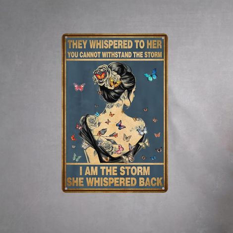 Art mural motivationnel avec citation inspirante - Plaque de décoration hippie boho pour la maison - Cadeaux d'encouragement positif Plaques métalliques vintage en étain (1/5)