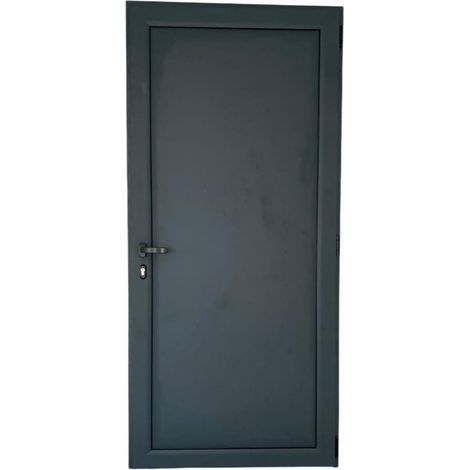 4M – Porte de service isolée 3 points Alu RAL 7016 – Dimensions L900xH2150 – Serrure 3 points – Aile de recouvrement périphérique (1/5)