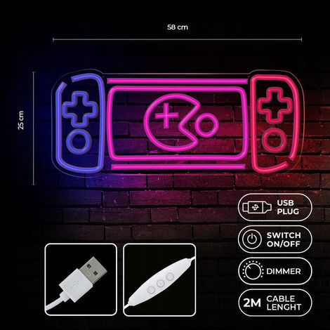 Forever FPNE27 lampada neon LED multicolore USB 58 cm