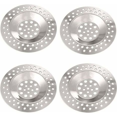 Filtre evier inox 4 Pièces Filtre Lavabo de Décharge en Acier Inoxydable Filtre Evier Ccuisine Bouchon Évier de Bonde Avabo pour Cuisine et Salle de Bain de Douche Diamètre 75mm
