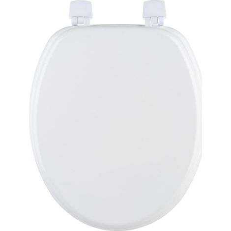 Abattant WC en Bois "Bathroom" 43cm Blanc (1/5)