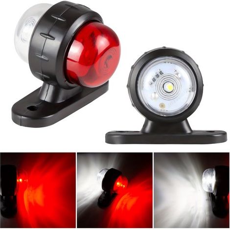 Juego de 2 luces intermitentes laterales universales (12-24 V), con iluminación en ambos lados. Aptas para camiones. (1/5)