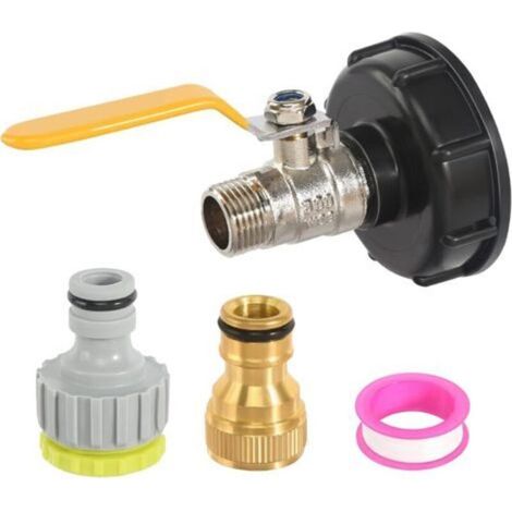 IBC 1/2"-Wassertankadapter, IBC-Kugelhahnadapter, IBC-Tankhahn, IBC-Wassertankschlauchzubehör (Farbe zufällig) (1/5)