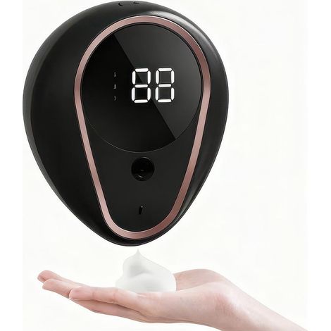 Berührungsloser, wandmontierter Seifenspender, automatischer 300-ml-Flüssigseifenspender, geeignet für Privathaushalte und Hotels.