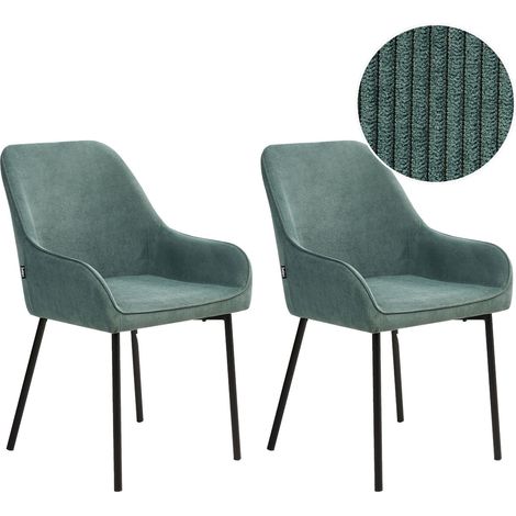 Set di 2 Sedie da Pranzo con Rivestimento in corda Verde chiaro Loverna