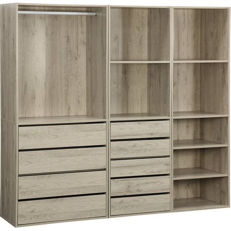sweeek - Modulares Kleiderschrank-Set mit 3 Elementen