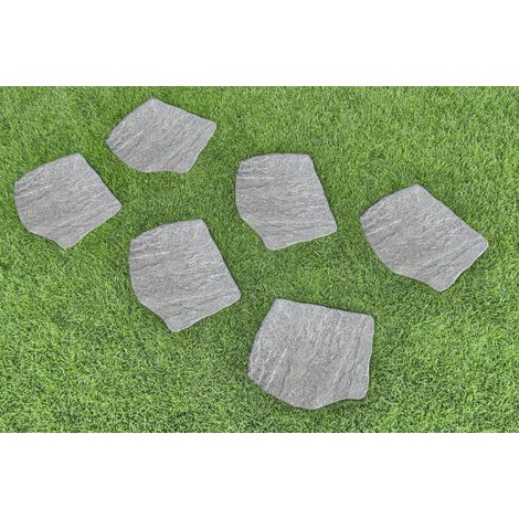 Feinsteinzeug Trittstein Stone Gres 42 x 36 cm grau