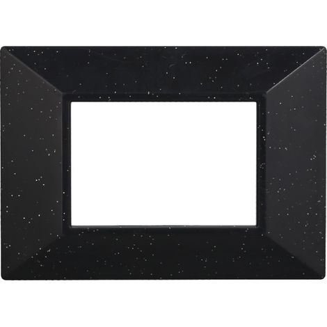ETTROIT AN90324 3P Pyramidenplatte Serie MOON, Farbe Hellschwarz, kompatibel mit Bticino Axolute
