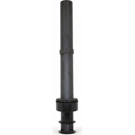 Thermor – Terminal de toiture vertical noir 80/125 – Largeur 1.15 m – Évacuation efficace des fumées – 354633