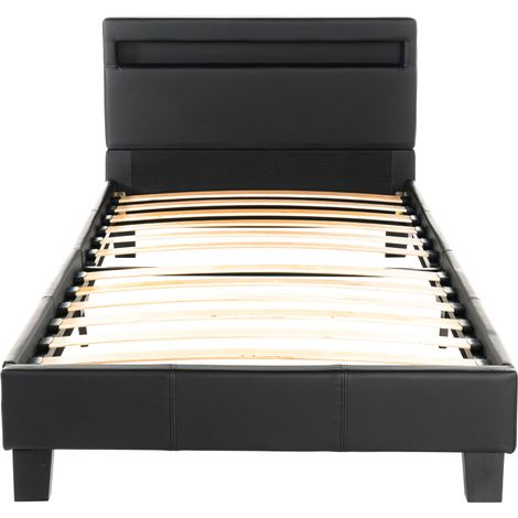 Home Deluxe - Cama LED ASTRO color: negro, tamaño: 90 x 200 cm