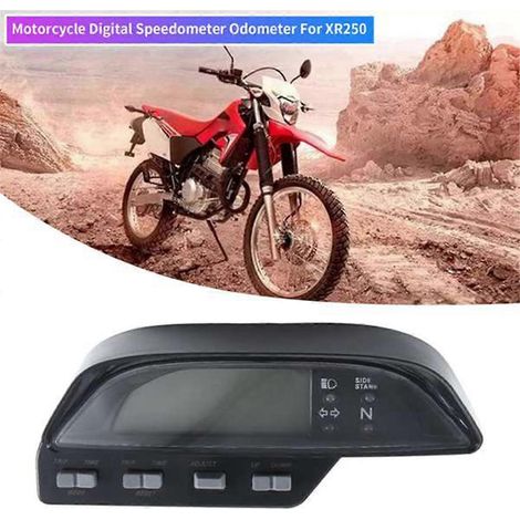 compteur de vitesse/odomètre numérique noir pour moto XR250 (1/5)