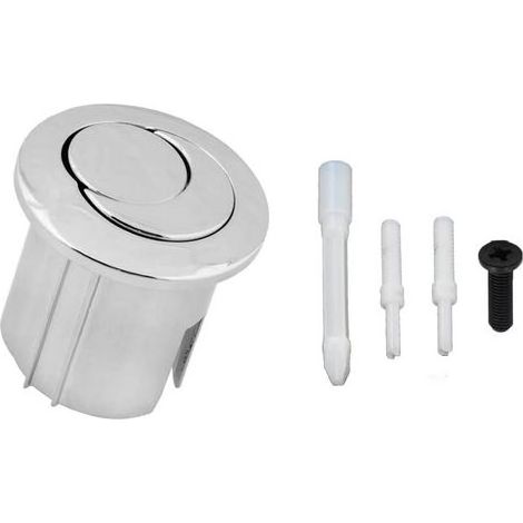 Bouton-poussoir double court chromé multicolore D2D pour toilettes, compatible avec la chasse d'eau (1/5)