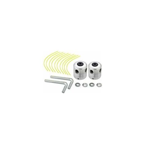 Set mit 2 universellen Aluminium-Freischneiderköpfen, doppeltem Nylon-Fadenkopf, Fadenspule, Freischneiderzubehör - Crezuo (1/4)
