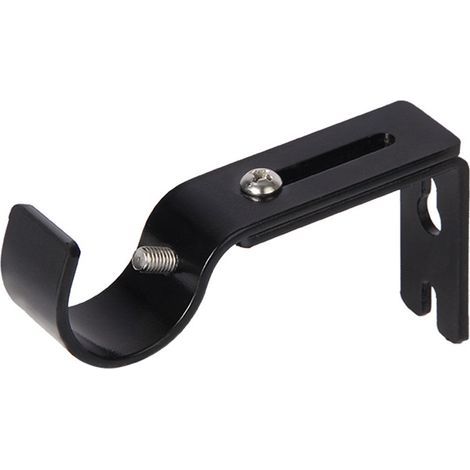 4 Pcs Support Tringle Rideaux Réglable avec 8 Vis Support Mural Barre Rideau Extensible en Acier Inoxydable ,noir,8.8-11.524.6cm (1/3)