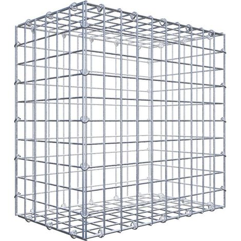 Gabiondeco - Gabion 50 cm x 50 cm x 30 cm (L x H x P). mailles 5 x 5 cm. Fermeture par anneaux en c - Made in Germany (1/5)